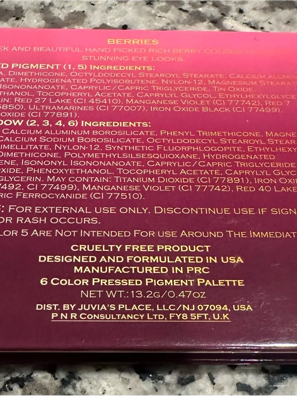 Juvia's Place Berries Eyeshadow Palette